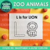 Zoo Safari Animals Clipart BUNDLE Lion, Bear, Monkey, Giraffe, Elephant & Zebra