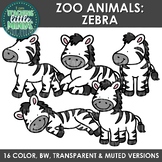 Zebra Clipart - Zoo & Safari Animals in Poses