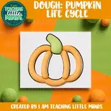 Pumpkin Life Cycle Dough Clipart, Play Dough Mats, Summer Science Sequencing