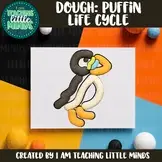 Puffin Life Cycle Dough Clipart, Play Dough Mats, Summer Science Sequencing