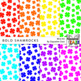 St Patrick Bold Shamrocks Digital Paper or Backgrounds