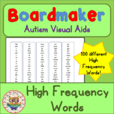 100 High Frequency Words (UK) - Visual Aids for Autism