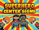 EDITABLE Superhero Center Signs - PDF & PowerPoint Editable Formats