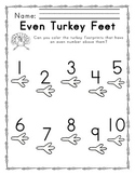 Worksheets for Thanksgiving ELA Literacy and Math Activities