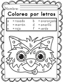 Worksheets for Otoño-temático alfabetismo & mates SPANISH